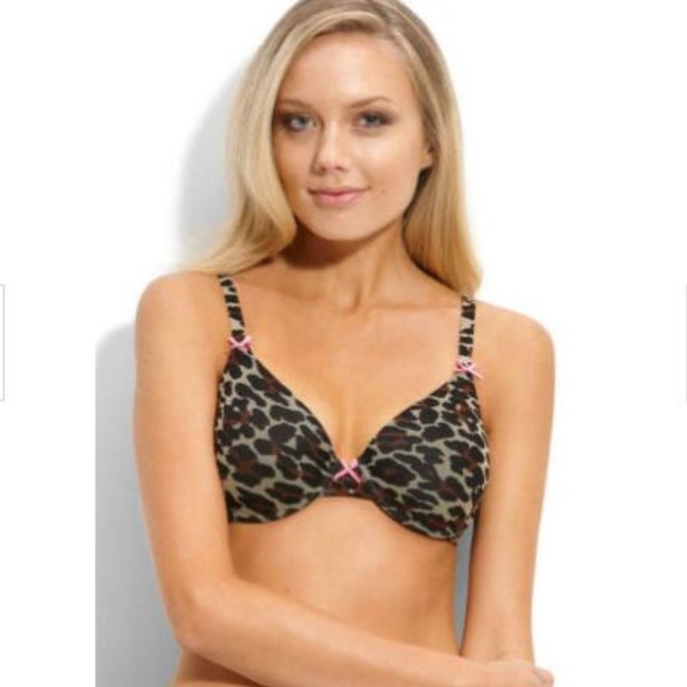 BETSEY JOHNSON Camouflage Cheetah T-Shirt Bra